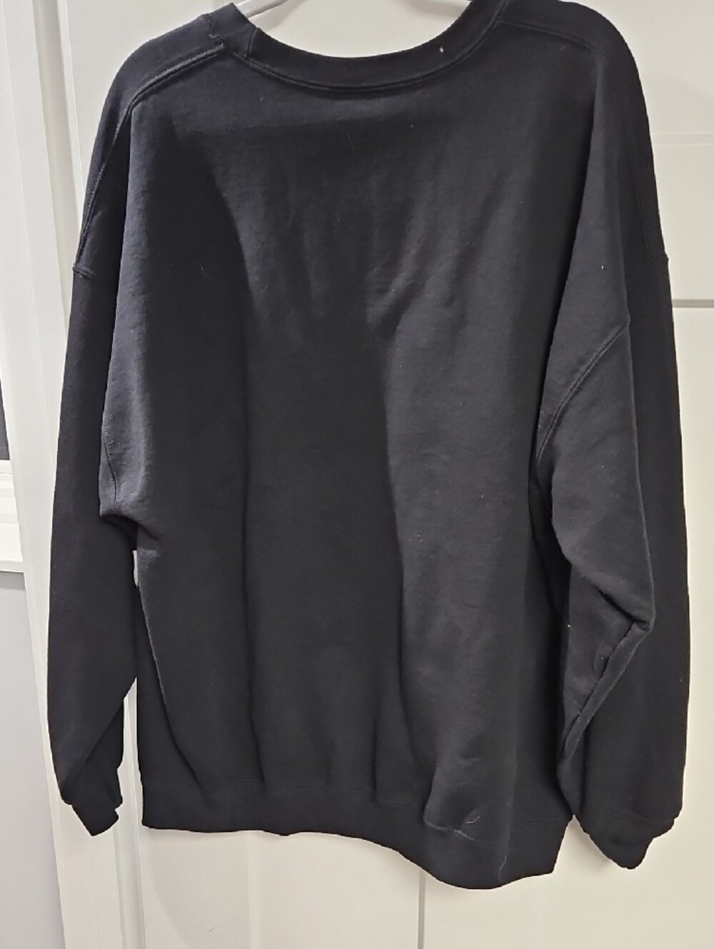 Gildan Black 'Merry N Bright' Appliqué Sweatshirt with Multicolor Letters - Picture 5 of 5